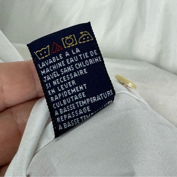 Y2K Top Tommy Hilfiger Size 6 Women Stripes Tie Print Button Down 90s Vtg - Picture 5 of 7